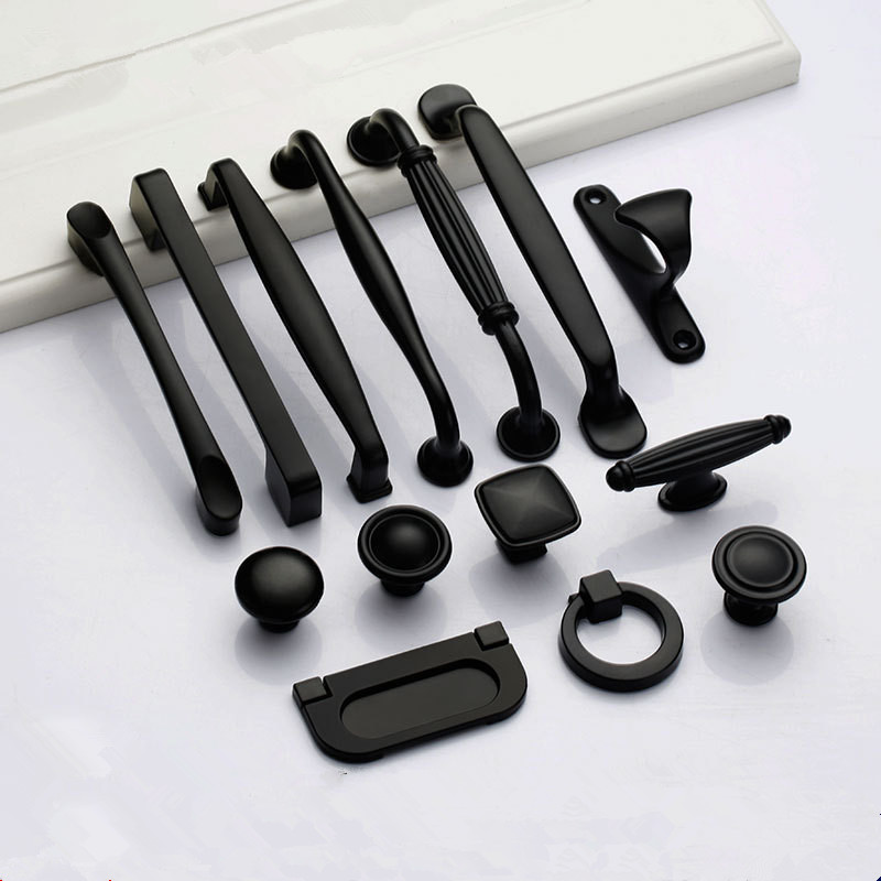 Furniture Hardware Nut - Black Handles for Furniture Cabinet Knobs