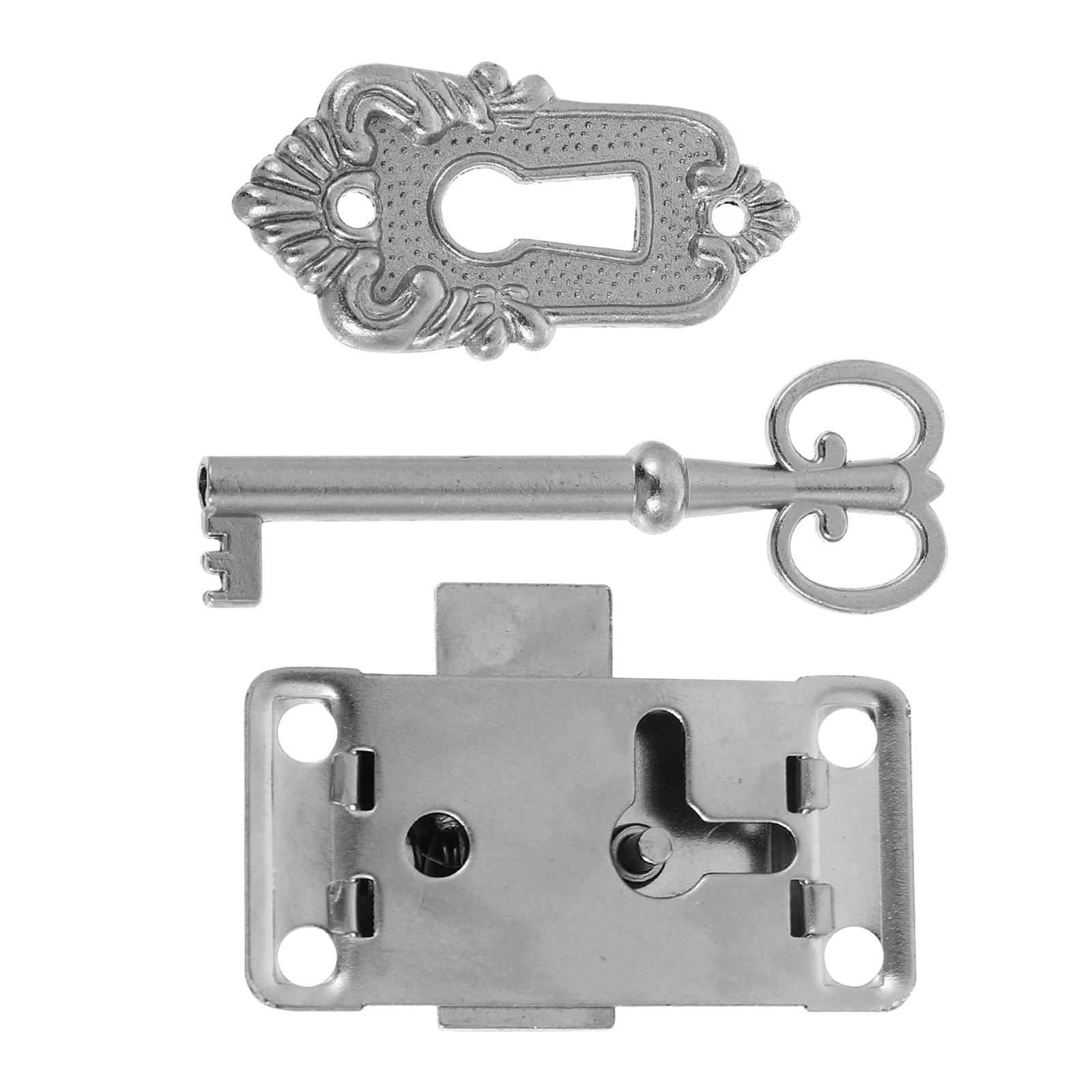 Vintage Furniture Hardware Replacement - 2Sets Lock Set Retro Iron Latch