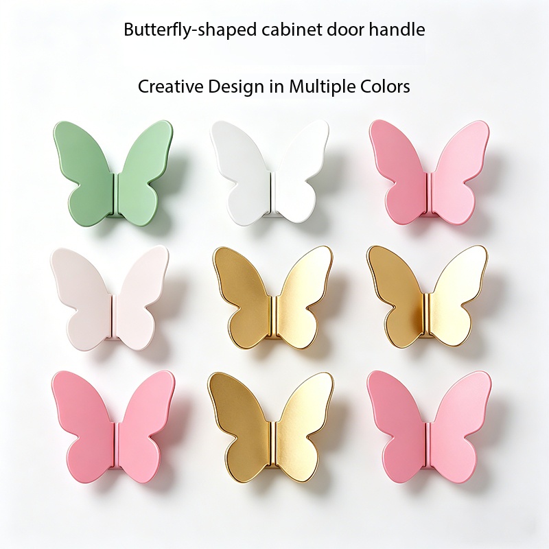 Furniture Hardware Gold - Nordic Light Luxury Gold Butterfly Handles