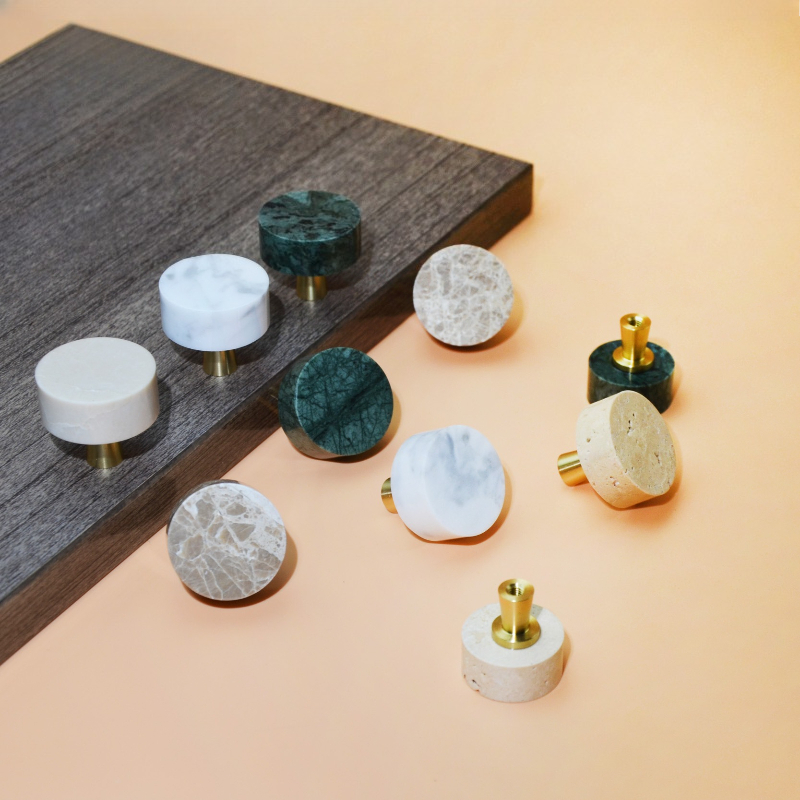 Furniture Hardware Wholesale - Marble Cabinet Handle Dark Green White