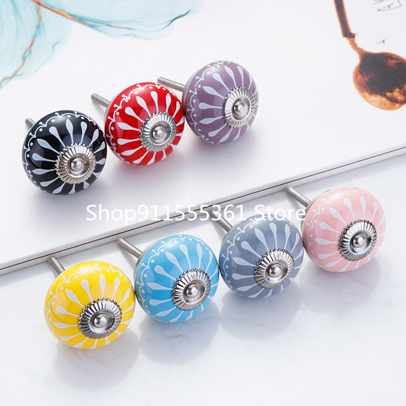 Unique Furniture Hardware Pulls - Ceramic Knob / Dresser Knobs White
