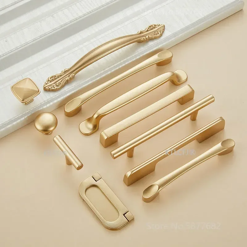 Furniture Hardware Gold - Kitchen Cupboard Knob Square U Type