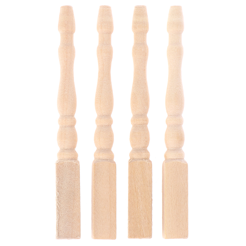 Furniture Hardware Feet - ●4pcs/set 1:12 Dollhouse Miniature DIY Wooden
