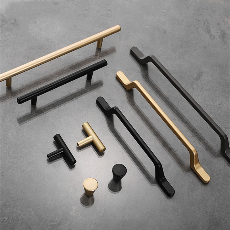 Furniture Hardware Gold - European Simple Black Kitchen Cabinet Door