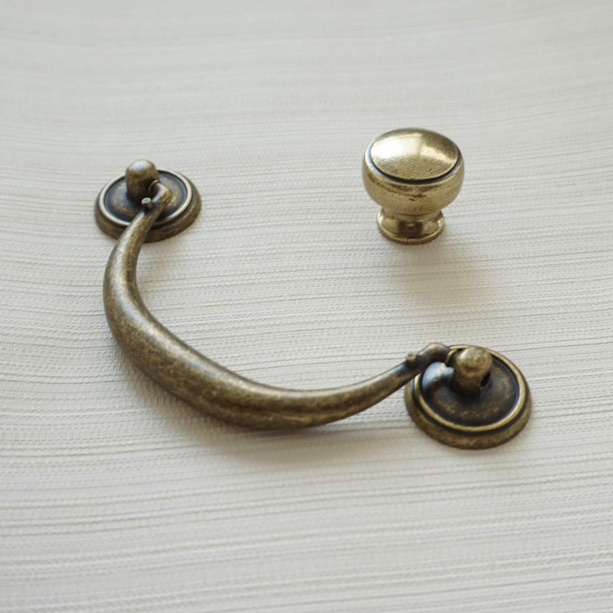 Antique Bronze Cabinet Handles - Furniture Hardware Drop Pulls 评论和价格