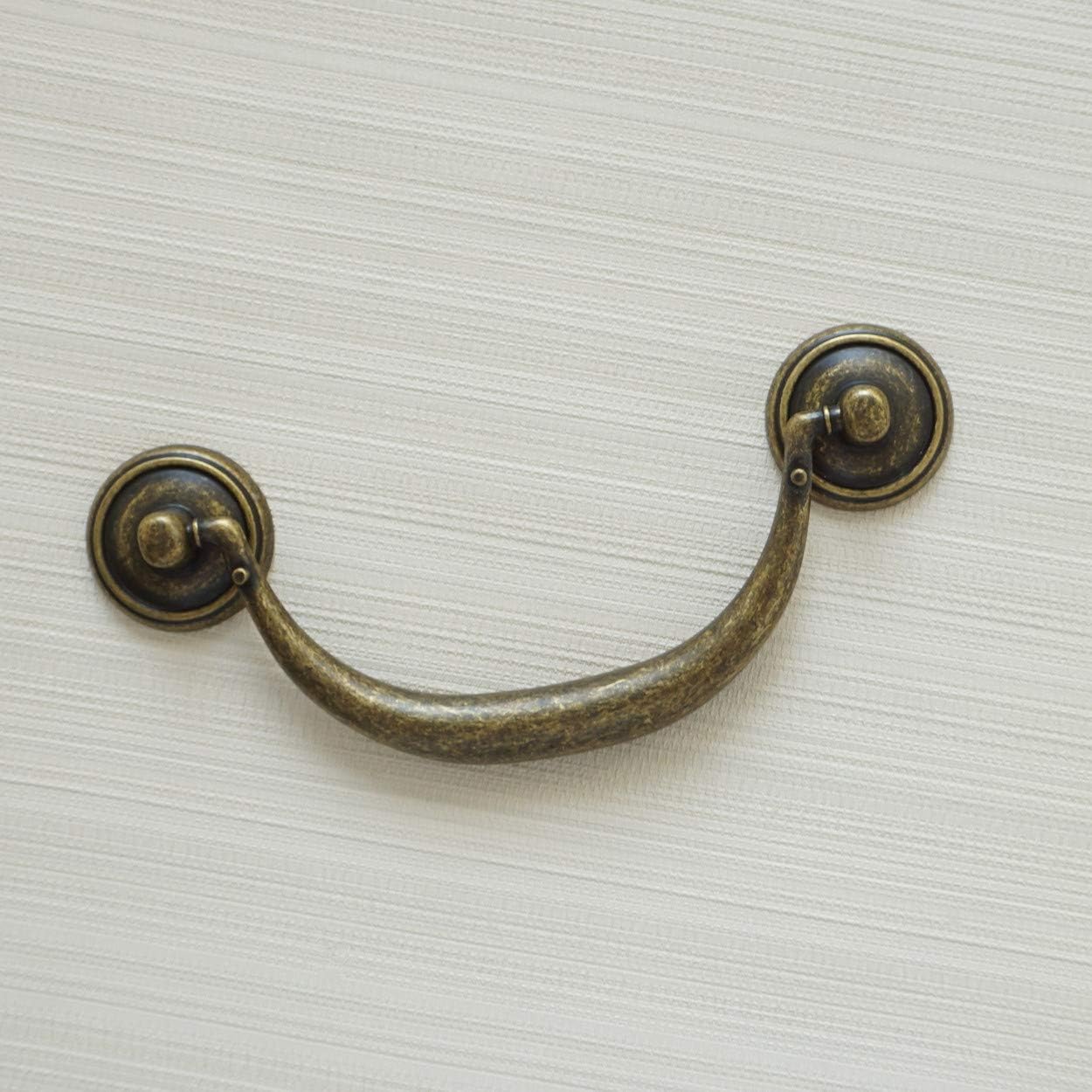 Antique Bronze Cabinet Handles - Furniture Hardware Drop Pulls 评论和价格