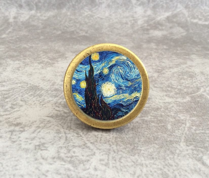 Starry Sky Dresser Knob Art Kn - Unique Furniture Hardware Pulls 评论和价格