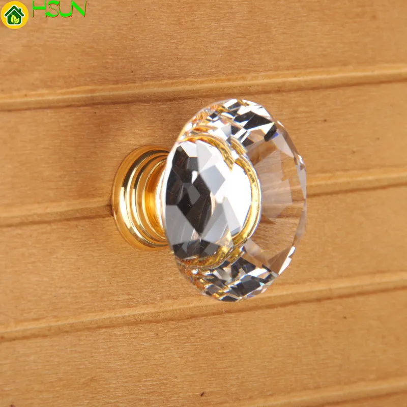 Crystal Gold Cupboard Knobs Ha - Furniture Hardware Knobs 评论和价格