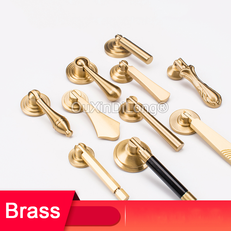 1PCS Chinese Style Brass Handl - Furniture Hardware Drop Pulls 评论和价格