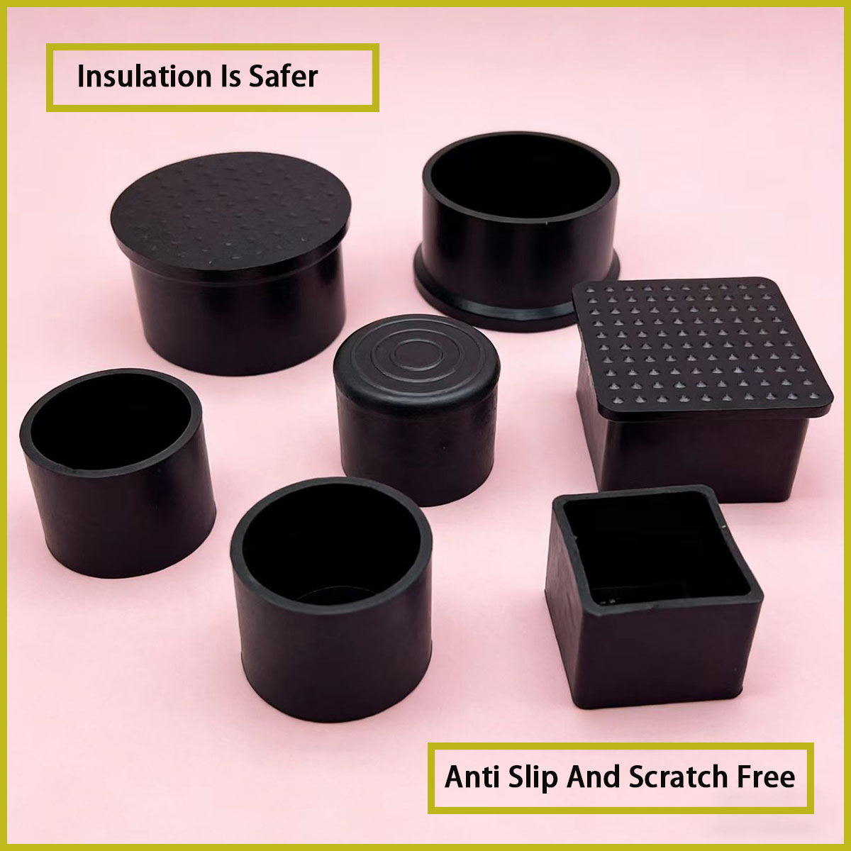 Square/circular black PVC soft - Used Furniture Hardware 评论和价格