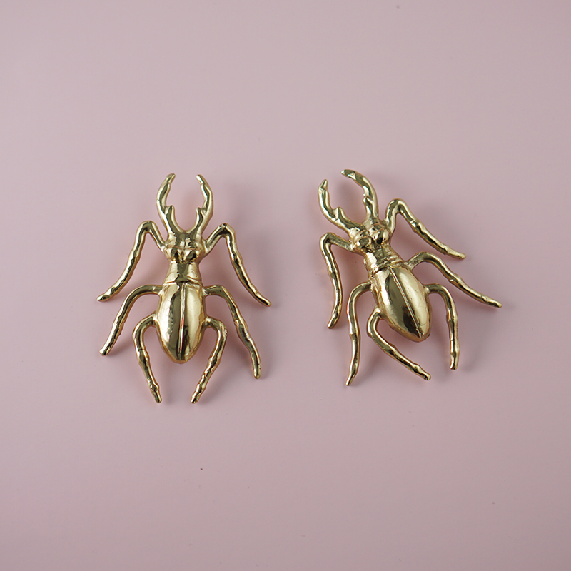 Brass Beetle Drawer Pulls Inse - Unique Furniture Hardware Pulls 评论和价格