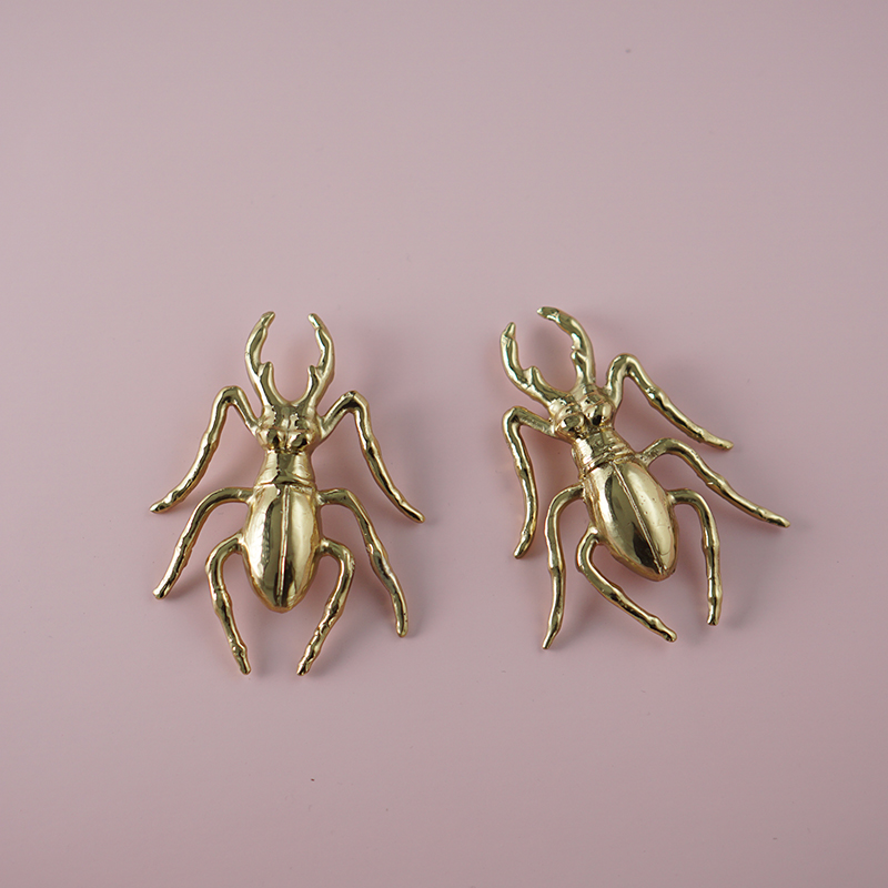 Brass Beetle Drawer Pulls Inse - Unique Furniture Hardware Pulls 评论和价格