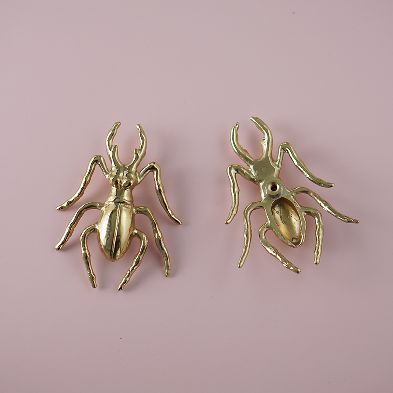 Brass Beetle Drawer Pulls Inse - Unique Furniture Hardware Pulls 评论和价格