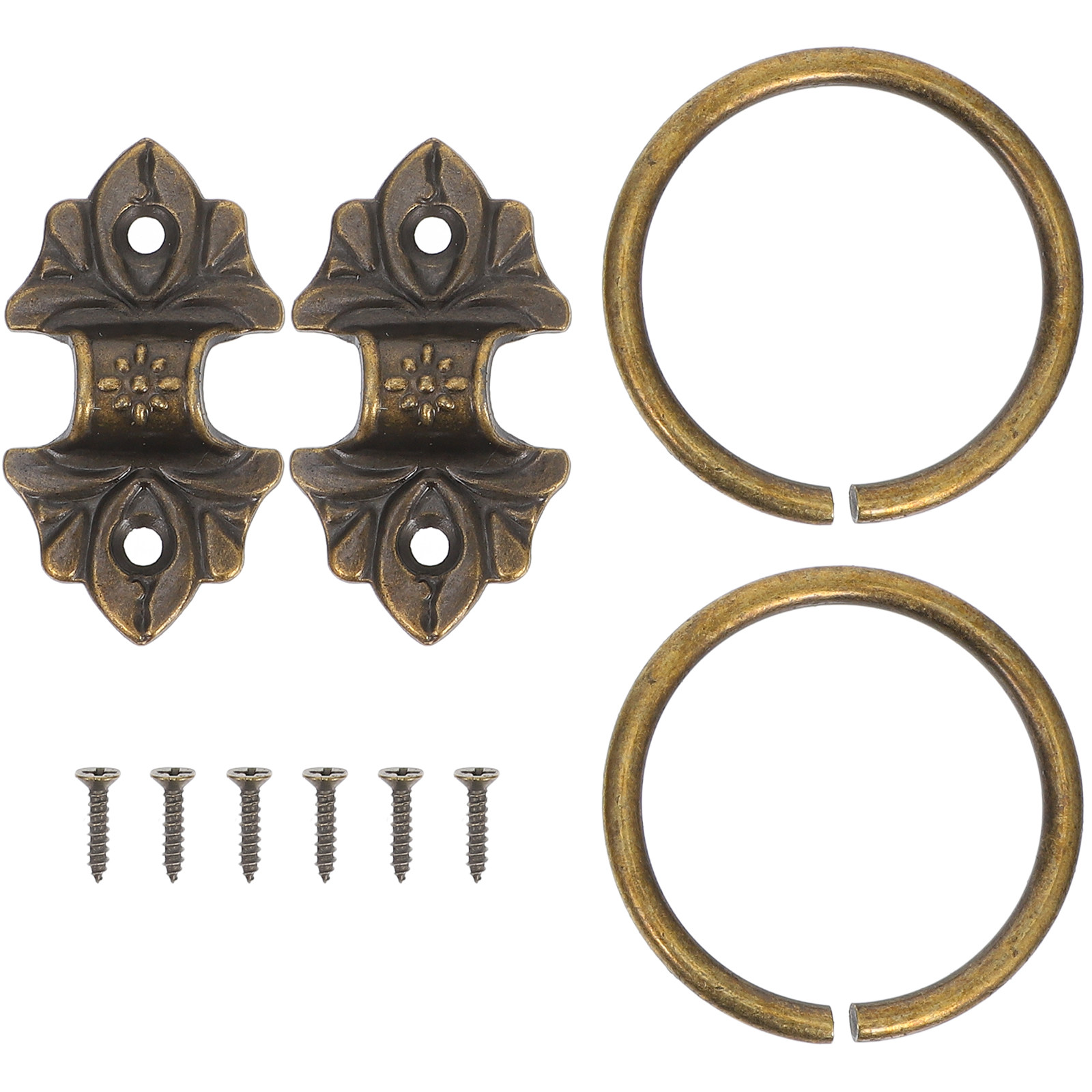 2Pcs Vintage Style Round Ring  - Vintage Furniture Hardware Replacement 评论和价格