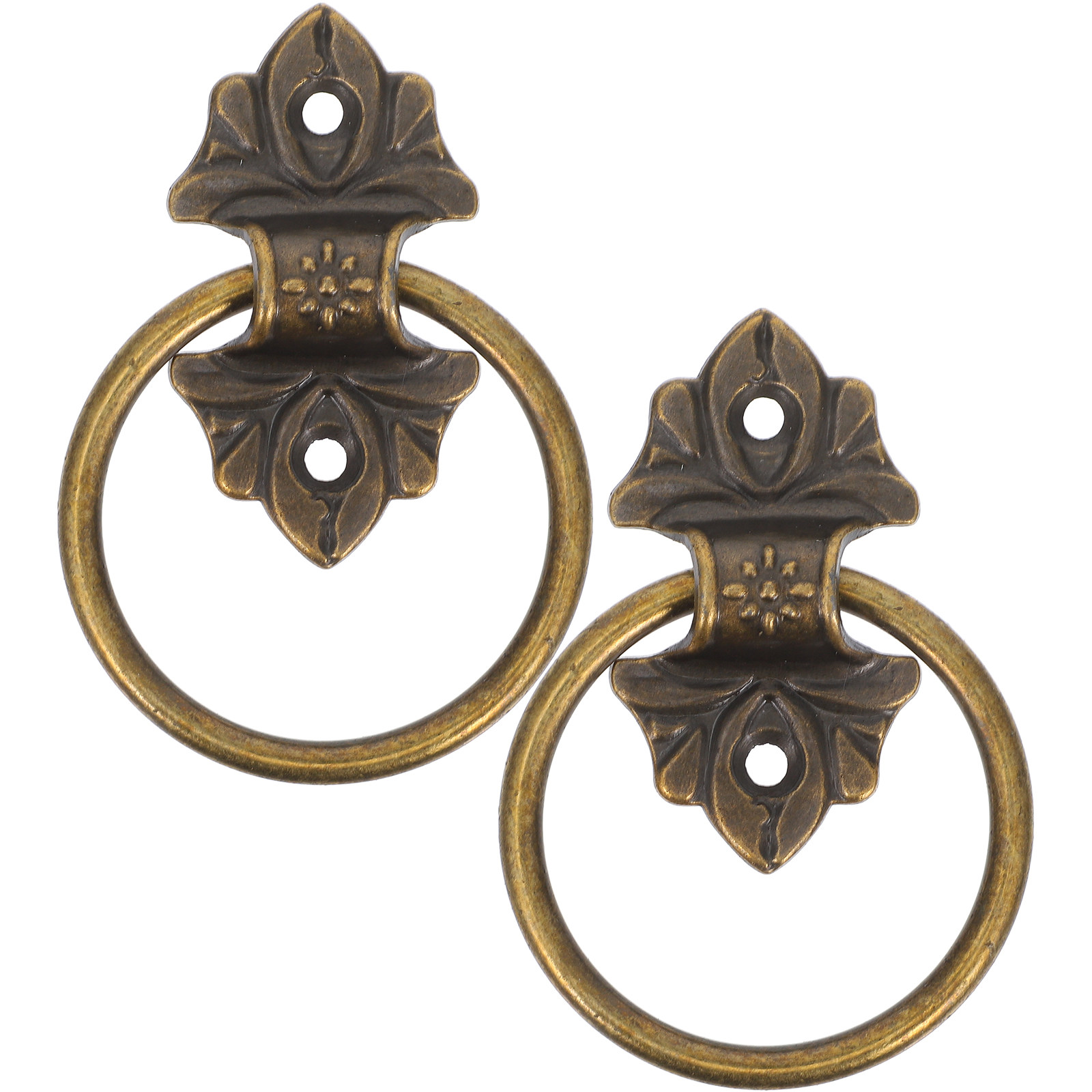 2Pcs Vintage Style Round Ring  - Vintage Furniture Hardware Replacement 评论和价格