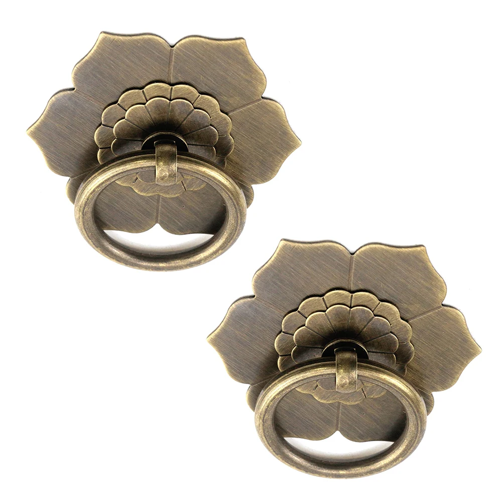 Floral Brass Cabinet Door Knob - Furniture Hardware Drop Pulls 评论和价格
