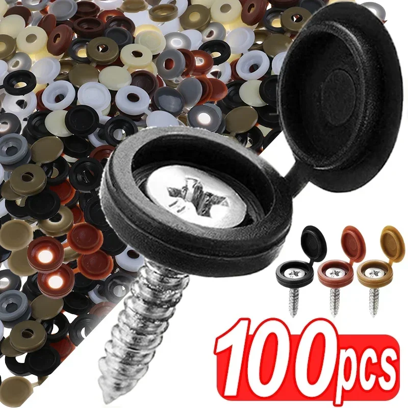 Hinged Plastic Screw Cap Cover - Furniture Hardware Nut 评论和价格
