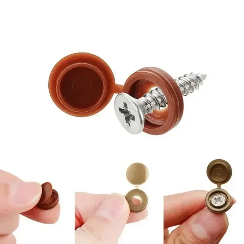 Hinged Plastic Screw Cap Cover - Furniture Hardware Nut 评论和价格