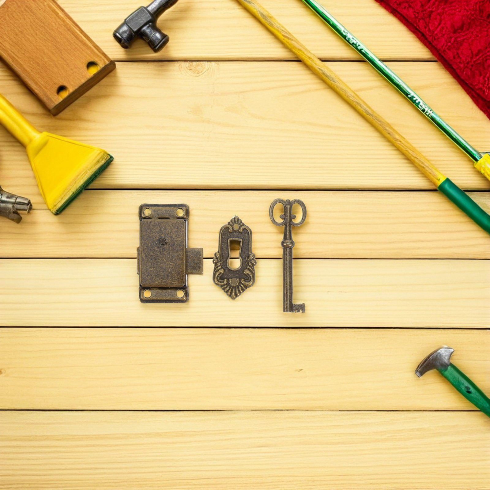 4Sets Retro Cabinet Locks Iron - Vintage Furniture Hardware Replacement 评论和价格