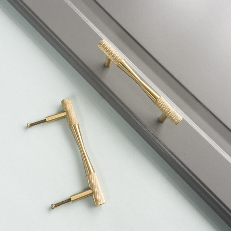 Nordic Light Luxury Brass Knur - Furniture Hardware Gold 评论和价格