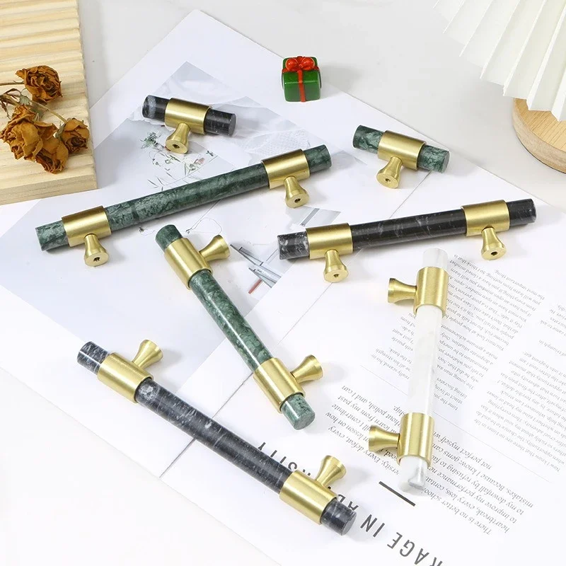 1Pcs Marble Brass Handle Nordi - Furniture And Hardware Supplies 评论和价格