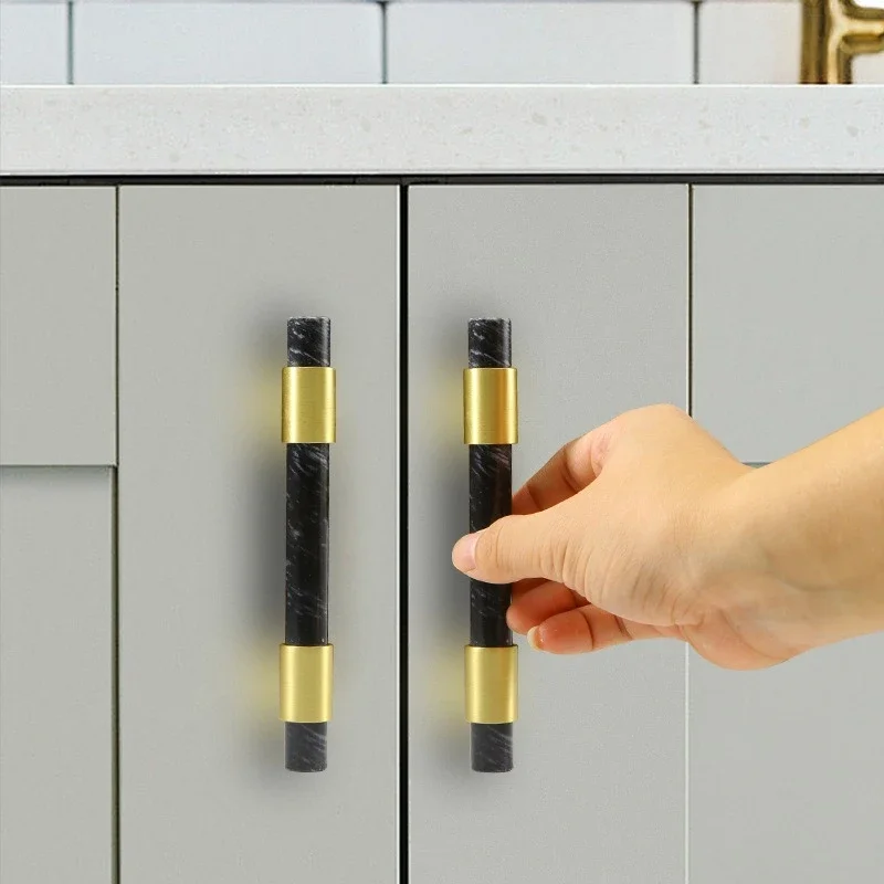 1Pcs Marble Brass Handle Nordi - Furniture And Hardware Supplies 评论和价格