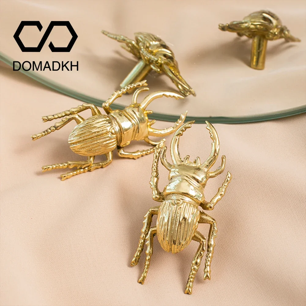 Brass Beetle Drawer Pulls Inse - Unique Furniture Hardware Pulls 评论和价格