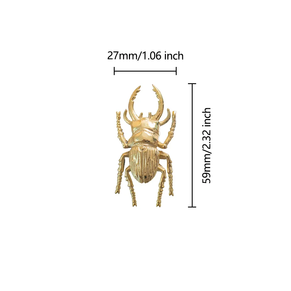 Brass Beetle Drawer Pulls Inse - Unique Furniture Hardware Pulls 评论和价格
