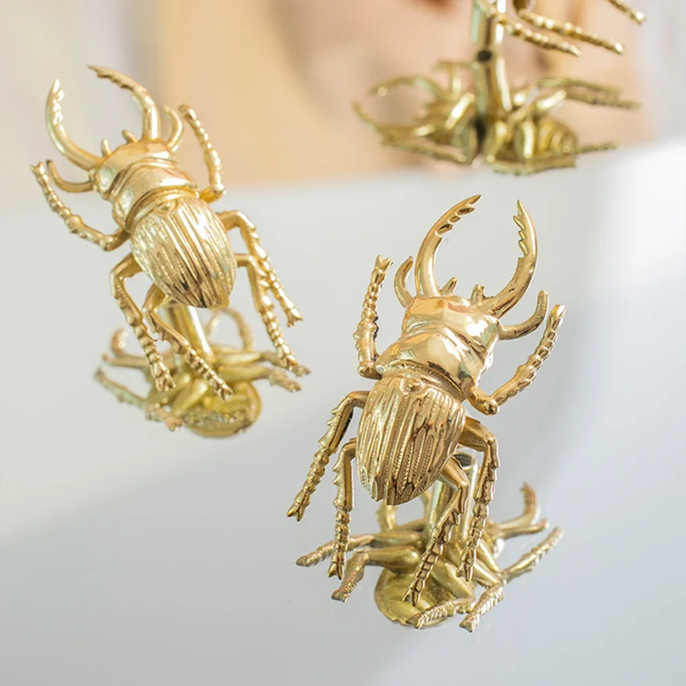 Brass Beetle Drawer Pulls Inse - Unique Furniture Hardware Pulls 评论和价格