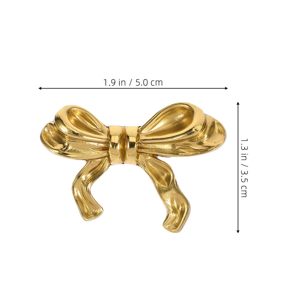 2Pcs Brass Bowknot Cabinet Han - Vintage Furniture Hardware Replacement 评论和价格