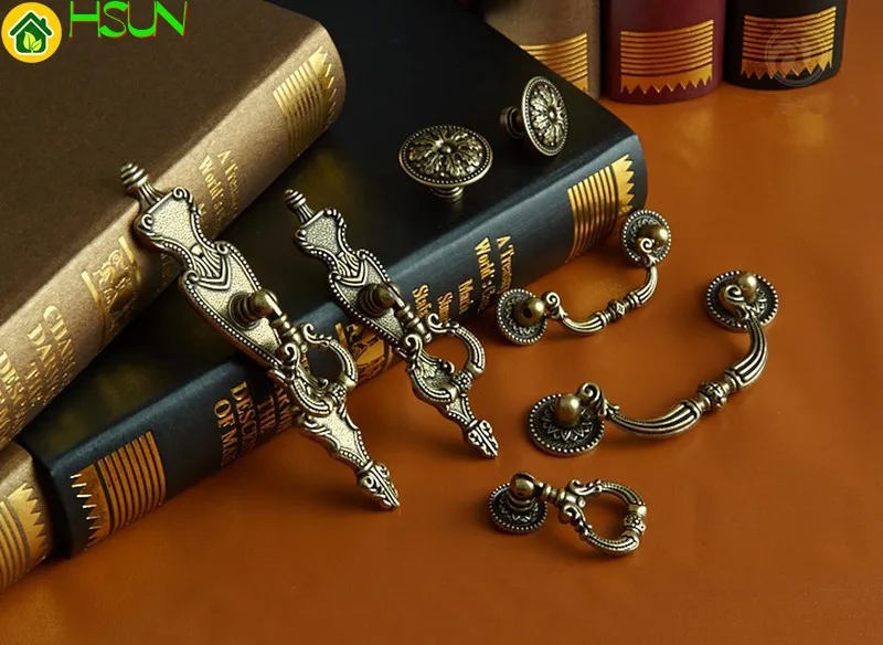 2 pcs 6style Countryside Dress - Furniture Hardware Drop Pulls 评论和价格