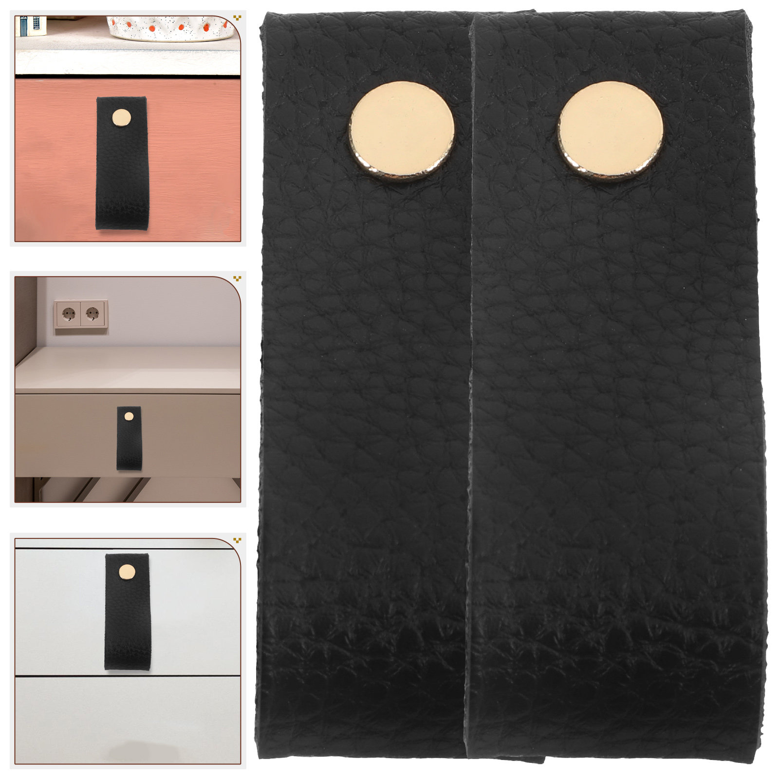 12Pcs PU Cupboard Drawer Pull  - Vintage Furniture Hardware Replacement 评论和价格