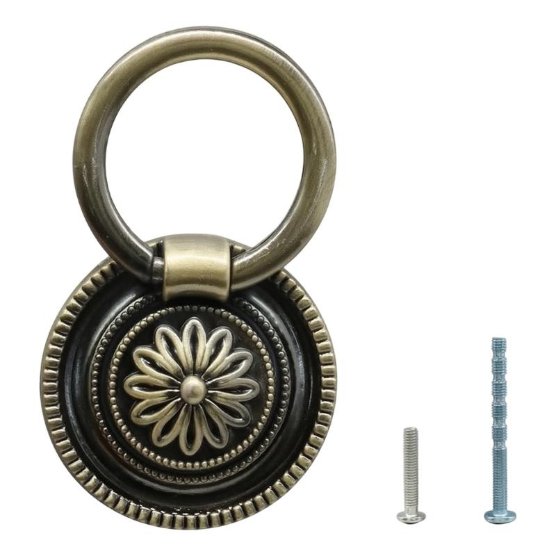 Pack of 6 Antique Bronze Drop  - Furniture Hardware Drop Pulls 评论和价格