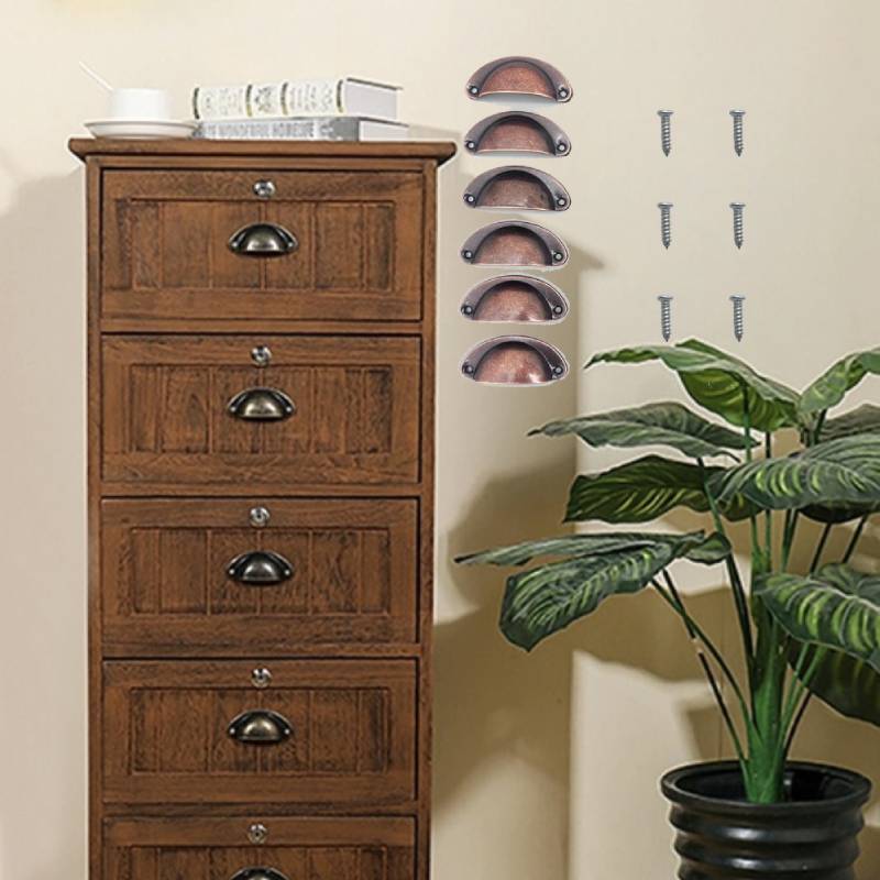 6 metal handles, arched-design - Furniture Hardware Items 评论和价格