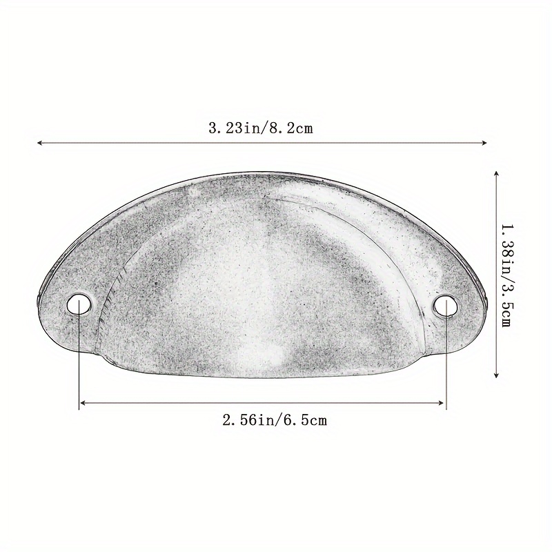 6 metal handles, arched-design - Furniture Hardware Items 评论和价格