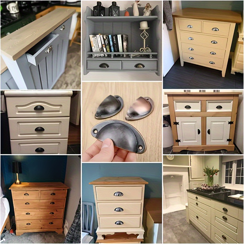 6 metal handles, arched-design - Furniture Hardware Items 评论和价格