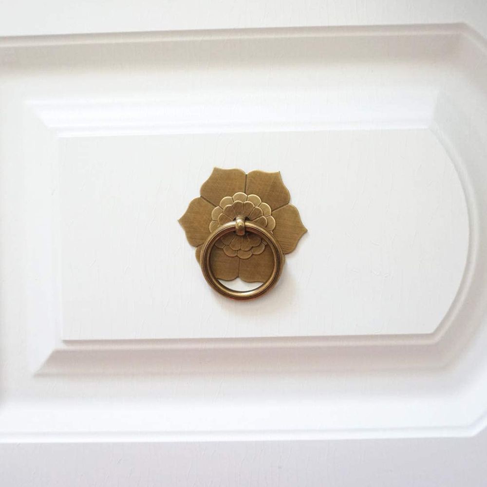 1PC Antique Bronze Brass Drawe - Furniture Hardware Drop Pulls 评论和价格