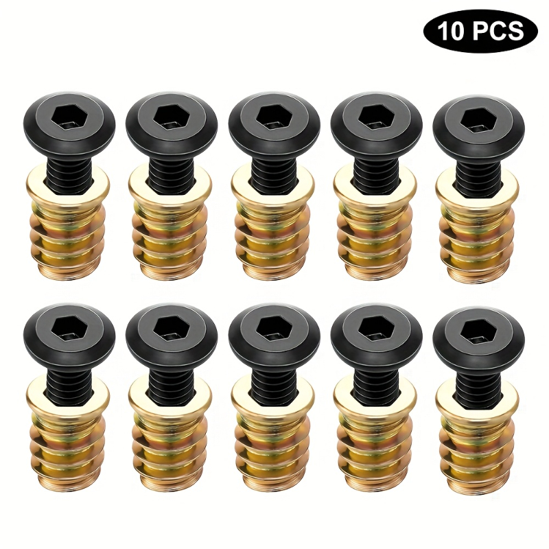 10PCS Nut Threaded Inserts Com - Furniture Hardware Nut 评论和价格