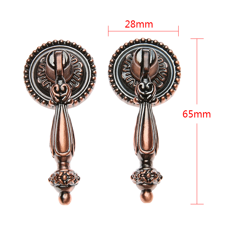 2Pcs Antique Drawer Pull Europ - Furniture Hardware Drop Pulls 评论和价格
