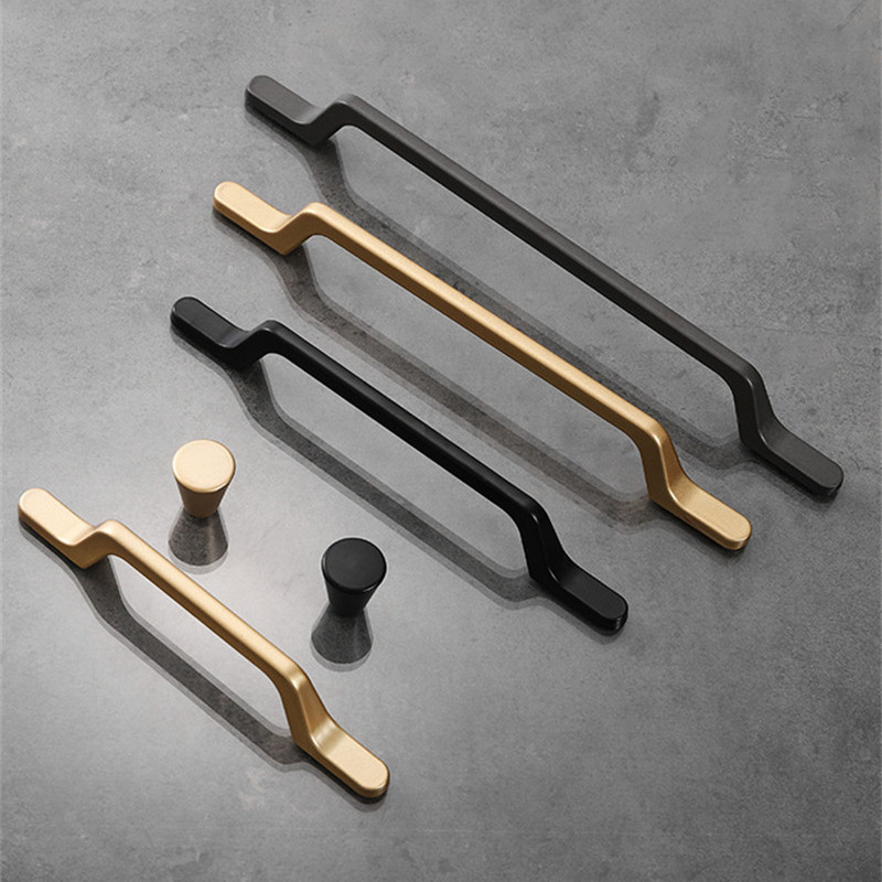 European Simple Black Kitchen  - Furniture Hardware Gold 评论和价格