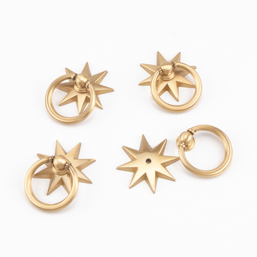 Anise Star Shape Cabinet Antiq - Furniture Hardware Gold 评论和价格