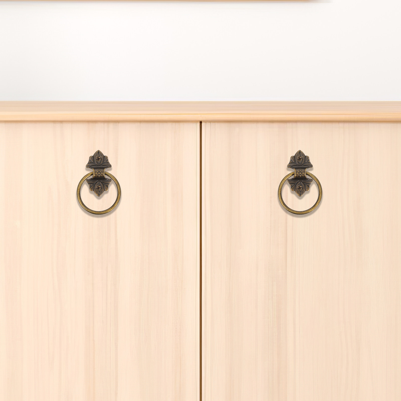 2Pcs Retro Drop Ring Cabinet P - Furniture Hardware Drop Pulls 评论和价格