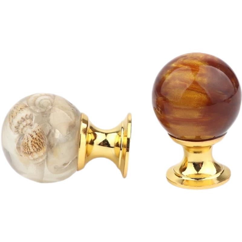 Amber Shell Tiger Eye Gold Cup - Furniture Hardware Gold 评论和价格
