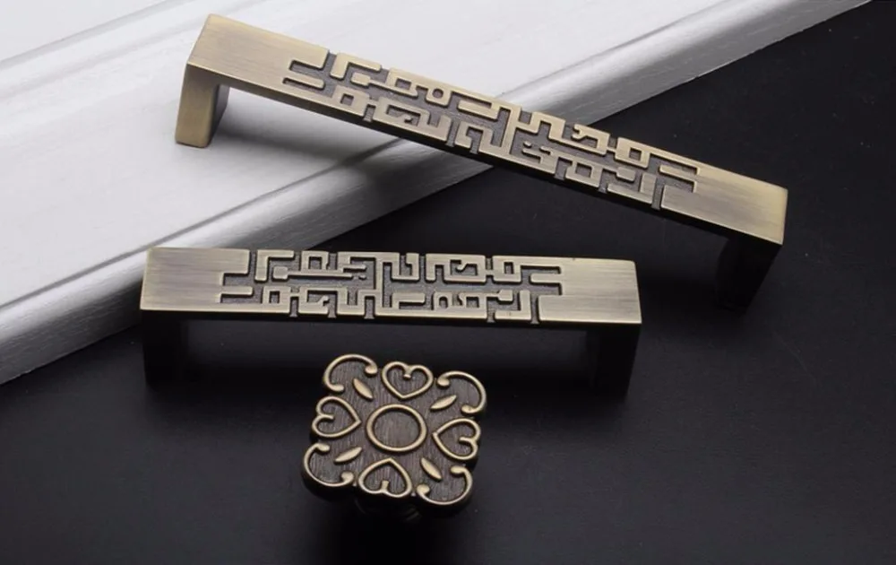 2 pcs Chinese Style Drawer Dra - Unique Furniture Hardware Pulls 评论和价格
