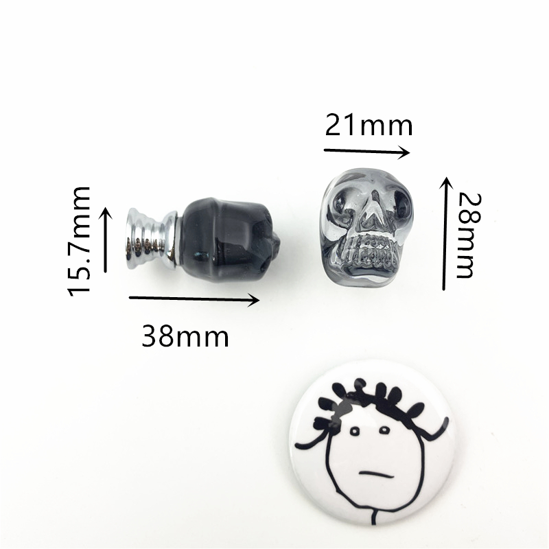 LCH  Clear Crystal Skull Shape - Unique Furniture Hardware Pulls 评论和价格
