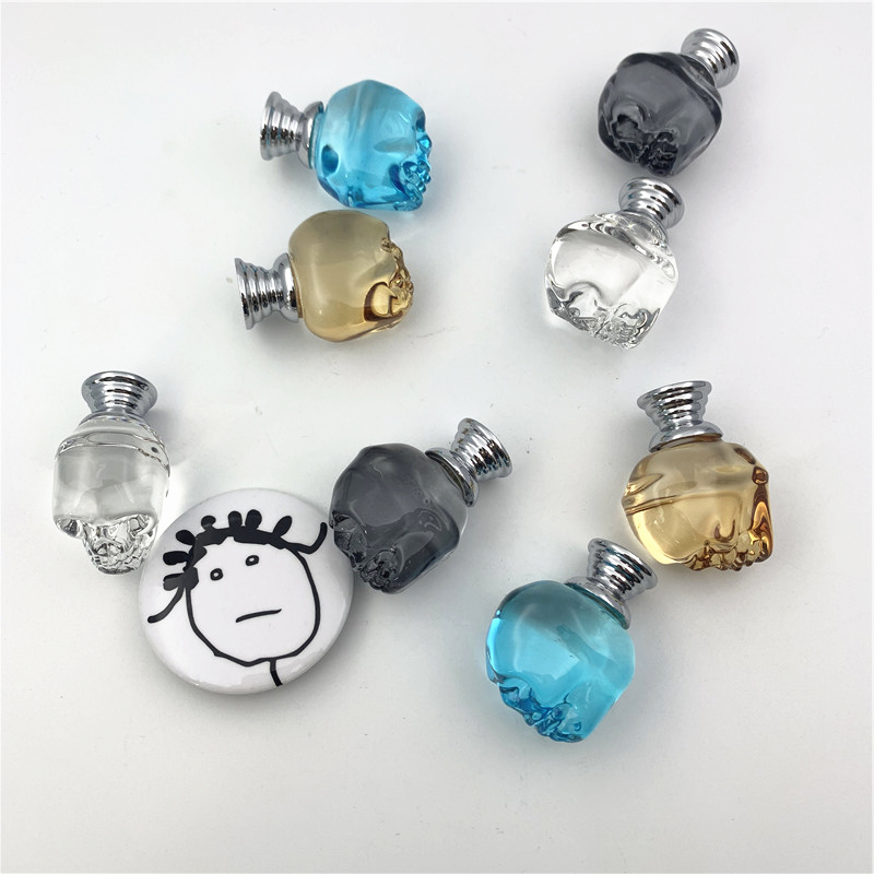 LCH  Clear Crystal Skull Shape - Unique Furniture Hardware Pulls 评论和价格