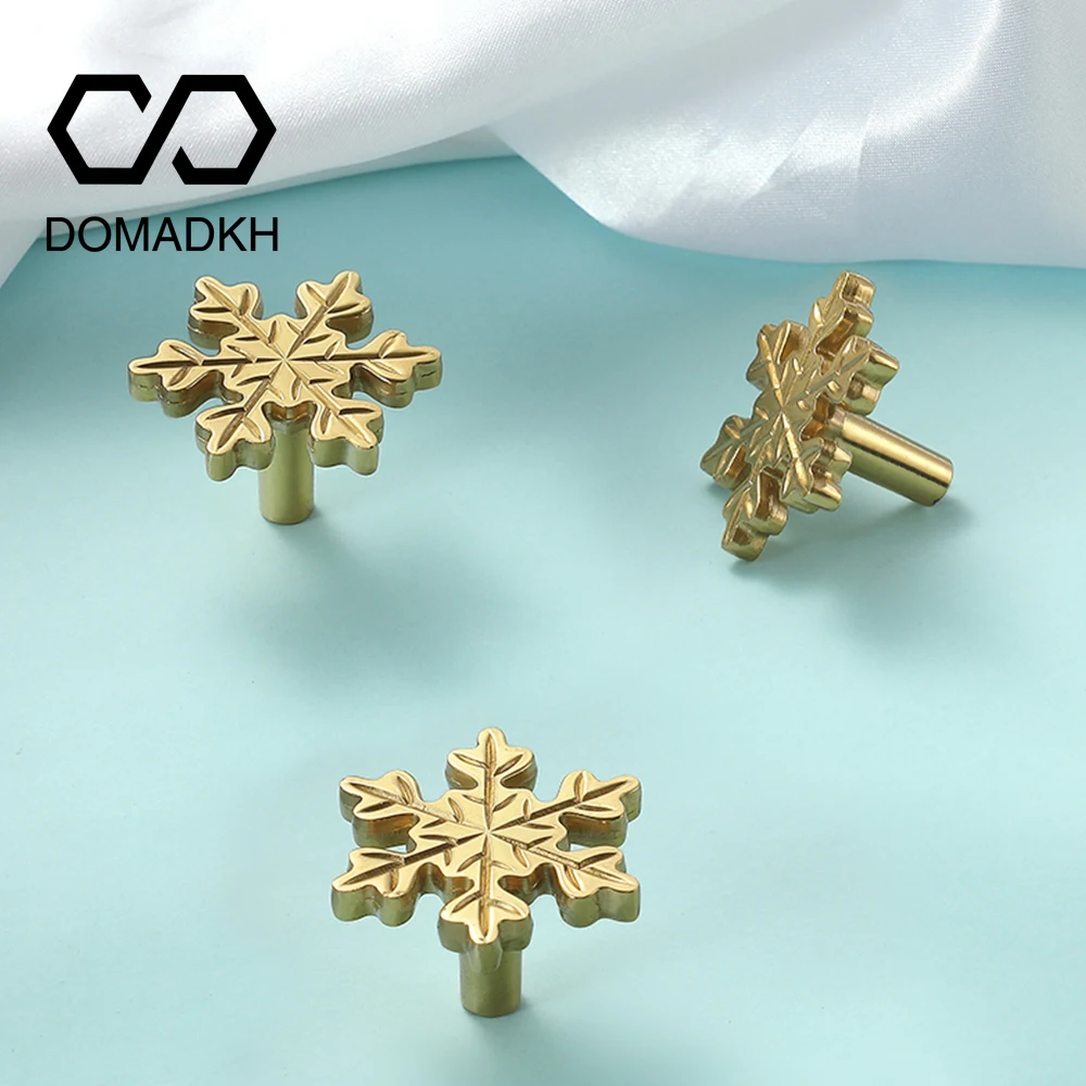 Snowflake Brass Cabinet Door K - Unique Furniture Hardware Pulls 评论和价格