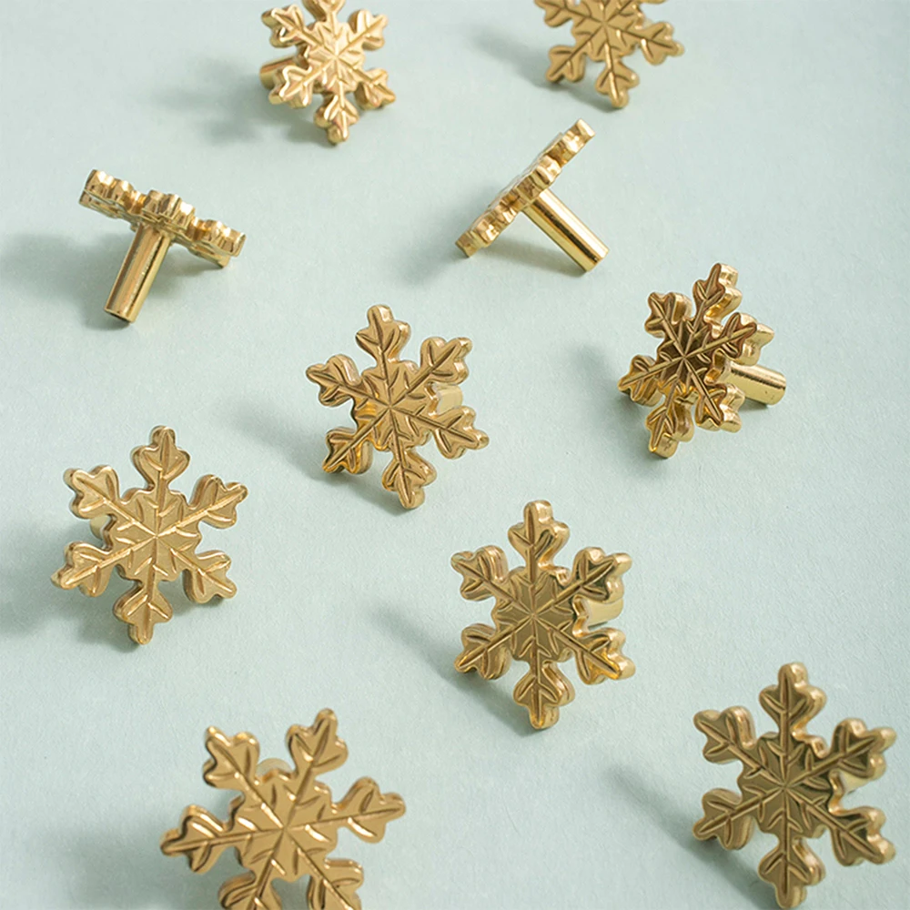 Snowflake Brass Cabinet Door K - Unique Furniture Hardware Pulls 评论和价格
