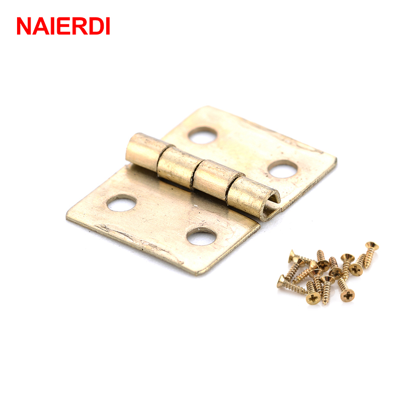 50PCS NAIERDI Antique Hinge Mi - Furniture Hardware Gold 评论和价格