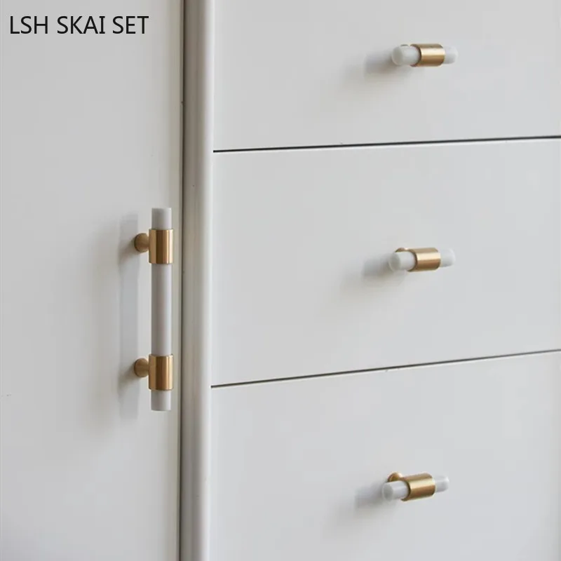1Pc Marble Brass Handle Nordic - Furniture And Hardware Supplies 评论和价格